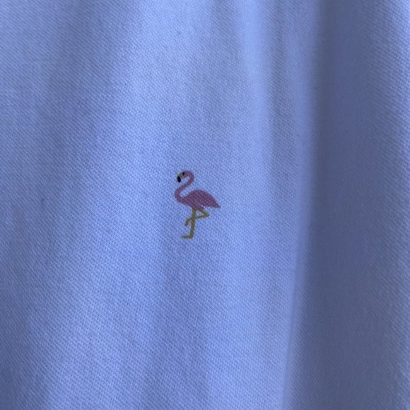SONOMA Flex‎ Wear MEN'S XL White JERSEY KNIT SHORT SLEEVE Polo FLAMINGO - Picture 2 of 6